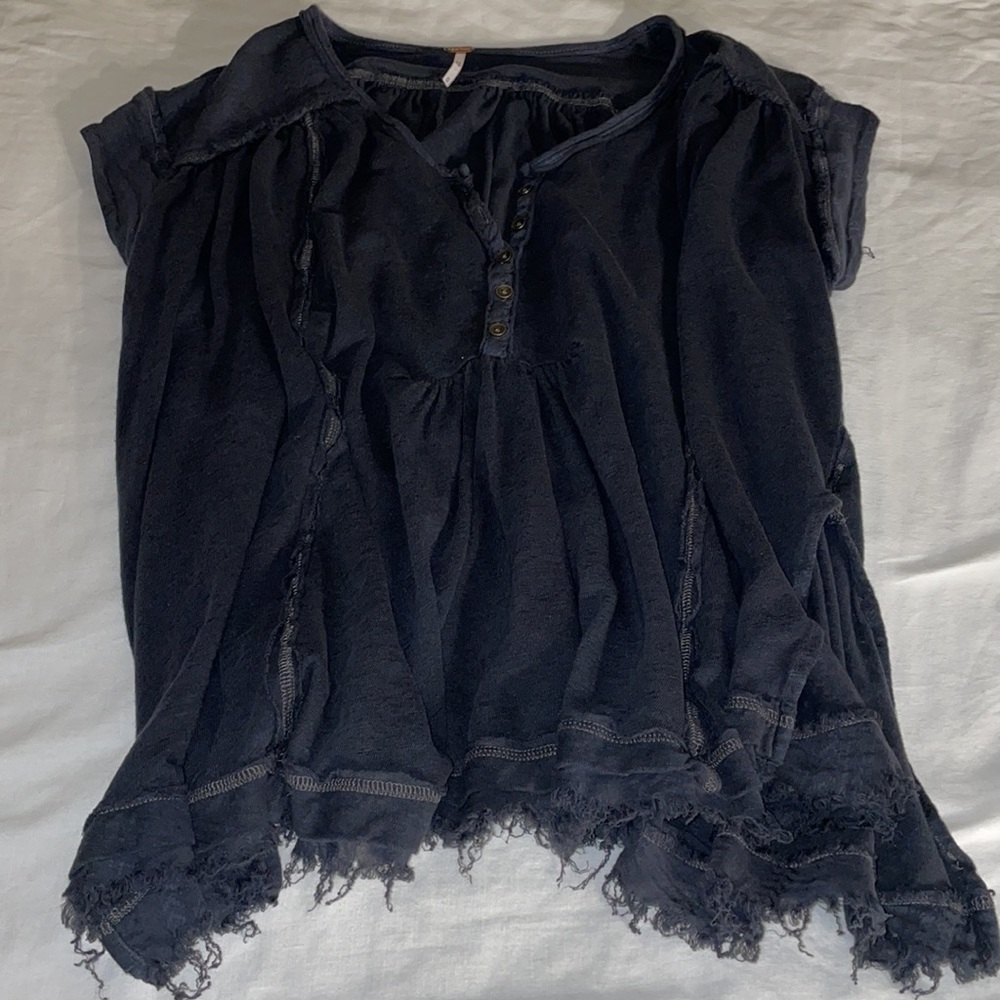 Navy free people top